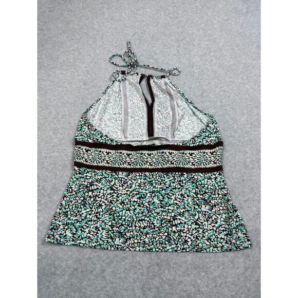 BCBG Maxazria Womens Size M Halter Top Green Brown - Picture 2 of 6